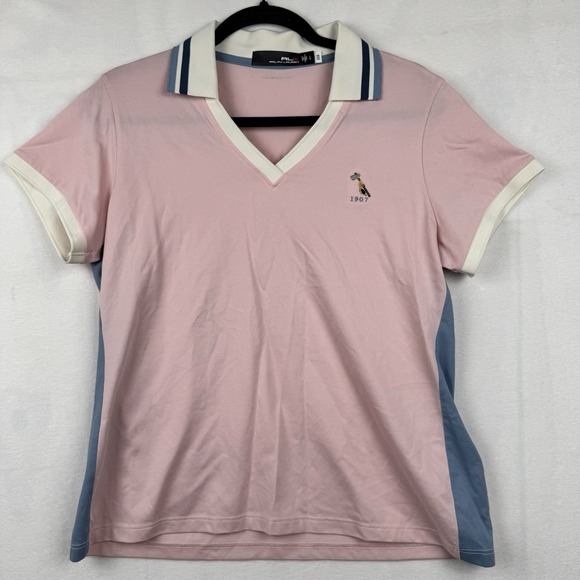 Other - Women's Ralph Lauren RLX Pink Golf Shirt Large 1907 Logo Tailored Fit